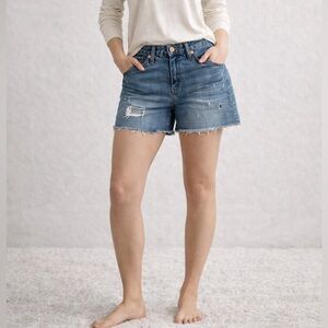 J.Crew Broken-In Boyfriend Distressed Denim Cutoff Shorts